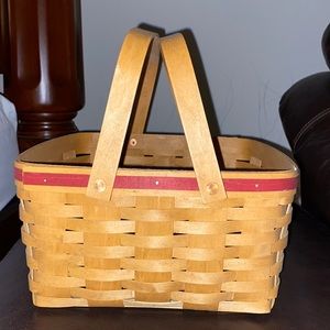 Longaberger cake basket with classic Red